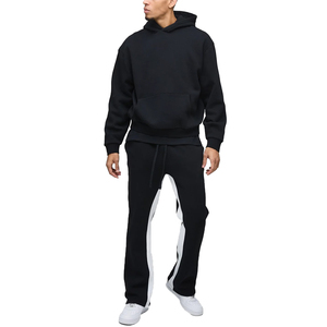 Vente en gros Survêtement évasé lourd combinaison de survêtement avec impression de logo brodé personnalisé - Product Image 1