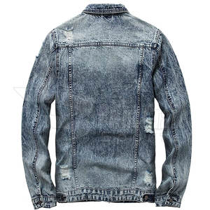 Veste en jean pour homme, vêtements décontractés de couleur unie, vêtements de mode, veste en jean confortable pour homme - Product Image 2