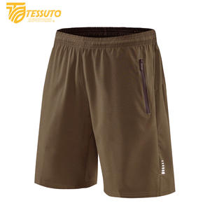 Te nouveau 2025 été tendance hommes Gym Shorts de sport en plein air course Fitness respirant Double couche solide teint uni - Product Image 1