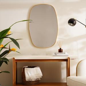 Espejo de pared redondo de Metal de alta calidad con nuevo diseño radiante, perfecto para espacios de diseño que aportan brillo, belleza y estilo - Product Image 2