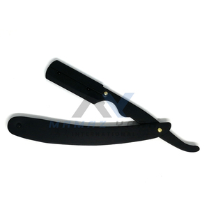 มีดโกนหนวดช่างตัดผมพับได้ใบมีดสแตนเลสสีดำเปลี่ยนได้ - Product Image 1