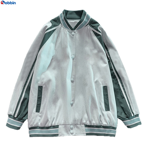 Veste universitaire pour homme tendance et très vendue, veste de baseball personnalisée, 100% polyester, broderie fine, col montant, grande taille - Product Image 3