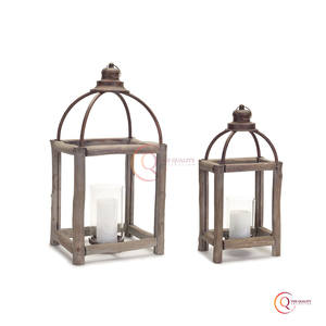 Linterna grande hecha con madera para el hogar, restaurante y Hotel, Material de calidad superior, tarro de vela único - Product Image 5