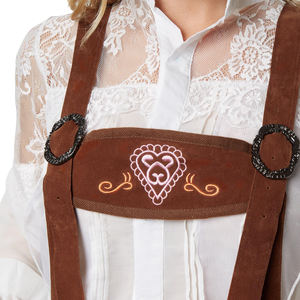 Concevez votre propre short Lederhosen pour femmes sur mesure entièrement personnalisé taille adulte couleur unie femmes bavarois Lederhosen daim - Product Image 4