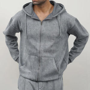 Sudadera con Capucha para Hombre, de Gran Venta, la Mejor Calidad, de Invierno, de Poliéster/Algodón, Lavado Ácido, Forro Polar, Talla Grande, Ligera, Antiarrugas, Color Sólido - Product Image 6