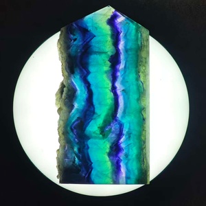 Fluorite arc-en-ciel naturelle brute, pointe en vrac, fluorite polie, <span class=keywords><strong>tour</strong></span> <span class=keywords><strong>de</strong></span> haute qualité, pierre précieuse, baguette pour boutique <span class=keywords><strong>de</strong></span> cristal, cadeau, entreprise - Product Image 3