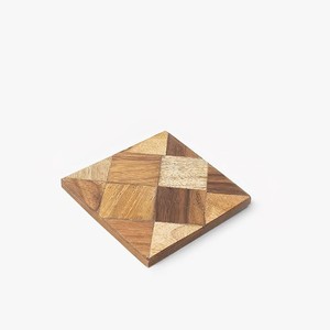 แผ่นรองแก้วลายไม้ MDF แผ่นรองแก้วกาแฟแบบปรับแต่งโลโก้ได้ - Product Image 5