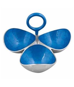 Bandeja de cuenco para servir de Metal con acabado esmaltado de lujo Cuencos desechables para servir nueces y fechas decorativas de hermoso Color - Product Image 3