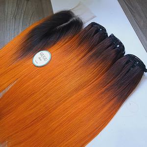 Extensions de cheveux humains vierges vietnamiens Orange Gugu Hair Super Double Drawn Single Weft, compatibles avec la permanente - Product Image 2
