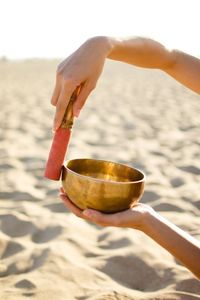 ชามดนตรีทองเหลืองคุณภาพระดับพรีเมี่ยมพร้อมรูปลักษณ์โบราณเหมาะสำหรับการบำบัดผ่อนคลายความเครียดและการบำบัดด้วยเสียง - Product Image 5