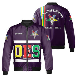 Personalizado Multi Color Orden DE LA Estrella del Este OES AF & AM Bomber Jacket 2025 de alta calidad por encargo Chaquetas - Product Image 4