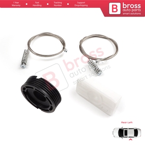 BWR1010 Kit de reparación de regulador de ventana trasero izquierdo para XK8 XKR X100 1997-2006 Coupe Convertible C2N3914 Bross Auto Parts - Product Image 5