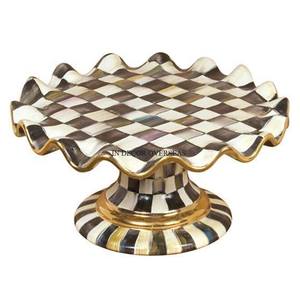 กระดานหมากรุกสีดำและสีขาวสำหรับตกแต่งและเสิร์ฟอาหารทำจากโลหะคุณภาพดีดีไซน์เนอร์ในราคาไม่แพง - Product Image 2