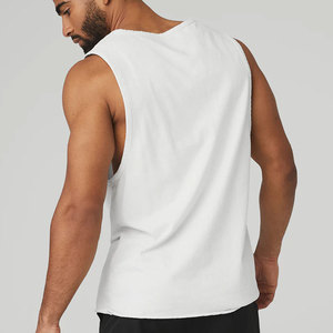 Camiseta sin mangas unisex Comfort Wash, teñida en prenda, cuello redondo, decoración bordada, transpirable, de secado rápido, no tejida, personalizada para hombre. - Product Image 4