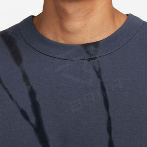 เสื้อยืดคอกลมแขนสั้นสำหรับผู้ชายสไตล์ลำลองคอกลมสำหรับ100% เสื้อยืดพิมพ์ลายโลโก้แบบเรียบ - Product Image 4