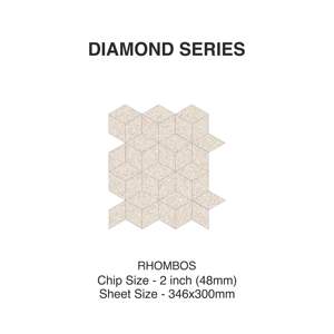 กระเบื้องโมเสคพอร์ซเลนเพชรรูปสี่เหลี่ยมขนมเปียกปูน48มม. หรูหราสำหรับโรงแรมวิลล่าห้องครัวพื้นภายในสำหรับตกแต่งภายนอกอาคาร - Product Image 2