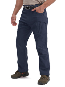 Venta al por mayor pantalones Cargo hombres invierno Softshell cálido pantalones y pantalones de hombre, impermeable polar ropa de caza senderismo pantalones tácticos - Product Image 3