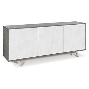 Mueble KIT PUSH and GO 7073k de óxido blanco y cemento (175 cm) para estanterías de pared y exhibición Sarmog - Product Image 1