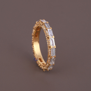 Joyería lujosa de moda brillante Plata de Ley 925 Moissanite Diamond VVS Clarity Wedding Band para mujeres - Product Image 3