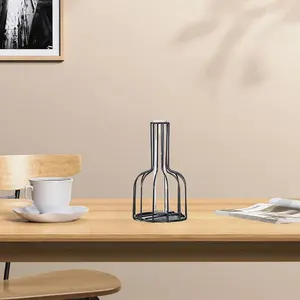 Latest Hot Selling Quality Modern Metal Glass Tube Flower <b>Vase</b> Elegant for Table Top Decor Usage Metal Glass Tube Flower <b>Vase</b> - Product Image 5