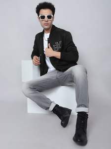 Veste de bombardier pour hommes, en Satin uni, blanc, personnalisé, pas cher, à la mode, de meilleure qualité, taille plus - Product Image 3