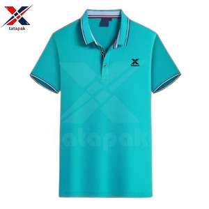 Logo personnalisé design tricoté polyester coton brodé polo pour hommes t-shirts de sport vente en gros prix direct - Product Image 4