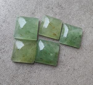 Prehnita verde Natural, cuadrado, calibrado, tamaño de 4mm a 30mm, parte posterior plana, piedras preciosas sueltas para hacer pulseras hechas a mano, collar, joyería - Product Image 4