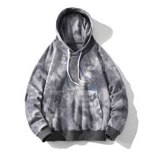 OEM Vente en gros Impression numérique personnalisée Hiver Acid Wash Sweat à capuche Coton/Polyester Pull polaire surdimensionné Sweatshirts à capuche pour hommes - Product Image 2