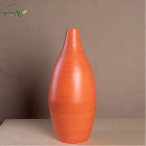 Vase en bambou Thanh Nam Arts Bold Curve, écologique, matériau naturel, forme sculptée, couleur contemporaine, vase de table durable - Product Image 3