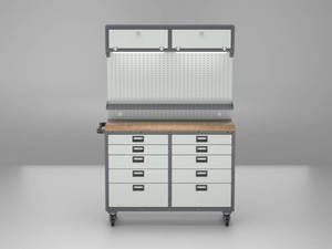 Gabinete de Herramientas Rodante OEM Resistente, Banco de Trabajo con Recubrimiento Electrostático en Polvo, Sistema de Almacenamiento Móvil para Mecánicos con 10 Cajones - Product Image 4