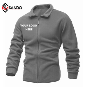 Jersey con bordado personalizado para hombre, sudadera atlética, sudadera deportiva gris lisa, para correr en invierno, hecha de poliéster/material de algodón - Product Image 3