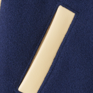 Veste universitaire en toile personnalisée de haute qualité pour hommes avec col montant Patch de broderie en chenille Design respirant - Product Image 3