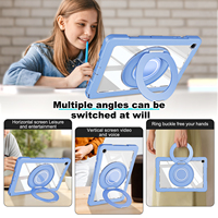 Nouveau design 2025 étui pour tablette pour Samsung Galaxy Tab A9 + support réglable en acrylique housse en caoutchouc de Silicone givré