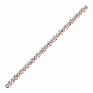 Pulsera de Diamantes Redondos Cultivados en Laboratorio con Certificación IGI en Oro Amarillo / Blanco / Rosa de 14K - Product Image 5