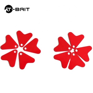 Accessoires de pêche en plastique rotatif C Fishing, <span class=keywords><strong>lame</strong></span> en forme de cœur rouge pour leurres spinner <span class=keywords><strong>et</strong></span> spoon - Product Image 2