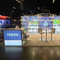 Stand d'exposition rétroéclairé 3x6m Thermos Expo avec comptoir et étagère