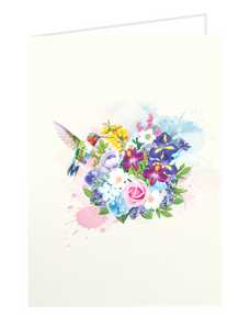 การ์ดอวยพรป๊อปอัพ 3 มิติ ปรับแต่งได้ ขนาด 5x7 นิ้ว ลายดอกไม้และนกฮัมมิ่งเบิร์ด คุณภาพเวียดนาม พิมพ์ออฟเซ็ต กระดาษอุตสาหกรรม เคลือบด้าน/เงา - Product Image 4