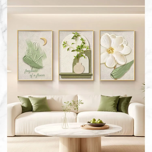 Art mural suspendu imprimé à l'aquarelle de paysage moderne haute définition pour le salon, la chambre à coucher, fond, protection de l'environnement en cristal - Product Image 4