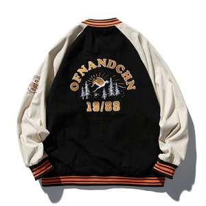 OEM Manufacturer Custom Varsity Jacket Wool with Leather Sleeve Varsity Jacket - Product Image 2