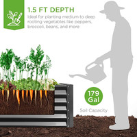 OEM ODM Légères jardinières surélevées en acier galvanisé pour légumes, montage facile, durables, pour l'extérieur et la maison, grands bacs à fleurs