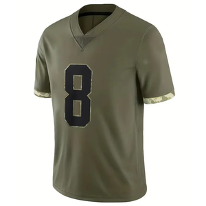 Jersey de Práctica de Fútbol Americano Personalizado con Impresión Profesional, Manga Corta, Servicio OEM al por Mayor - Product Image 2