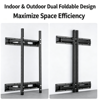 Rack de pared plegable que ahorra espacio con poleas, equipo de gimnasio para sentadillas, dominadas y crossover de cables, para entrenamiento en casa y gimnasios comerciales