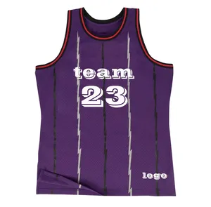 Maillot de basket-ball personnalisable unisexe de haute qualité en polyester/coton, respirant, grande taille - Product Image 1