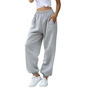 Pantalones Deportivos de Cintura Alta para Mujer, Estilo Jogger, Holgados, Casuales, de Pierna Ancha, con Cordón Elástico - Product Image 2