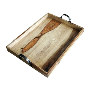 Handmade Modern Wooden <b>Coffee</b> <b>Table</b> Serving Tray Handles for Wood Antique World Overseas Christmas Gift single-piece Package - Product Image 1