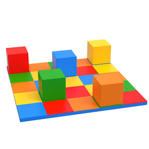 Juego de Bloques de Espuma Suave Coloridos con Tapete Base Grande para Área de Juego Interior para Niños - Product Image 1