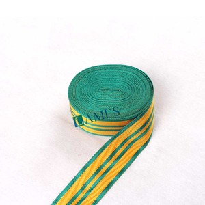 Ruban de récompense de médaille de ruban gros-grain d'os et de pattes à rayures personnalisables en tissu de fil différentes largeurs et couleurs disponibles - Product Image 6
