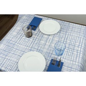 White 100x100cm Urban Blue Print <b>Tablecloth</b> Professional <b>Paper</b> B2B - Product Image 1