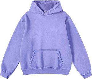 Vente en gros Décontracté Acide Lavage Lourd Personnalisé Manches Longues Poches Avant Sweat à Capuche Surdimensionné Sweat à Capuche Acid Wash Hoodies pour Hommes - Product Image 6