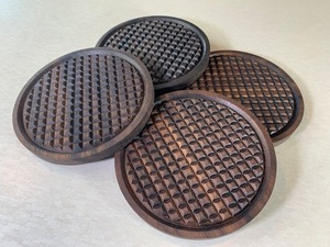 Posavasos de madera de acacia Premium con acabado brillante, recién llegado, juego de posavasos para el hogar y regalos corporativos - Product Image 5